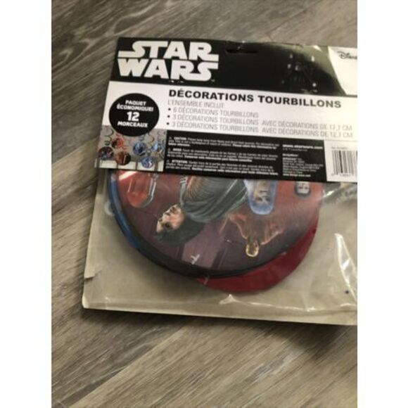Disney Star Wars The Last Jedi Swirl Decorations 12 Pieces. - Picture 8 of 8
